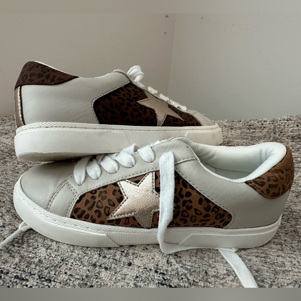 Leopard Print Star Sneakers